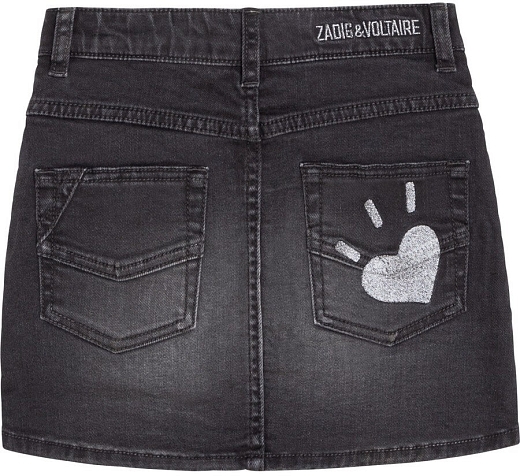Юбка с сердцем на кармане от бренда Zadig & Voltaire