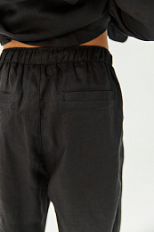 Штаны LINEN Black от бренда Liqlo