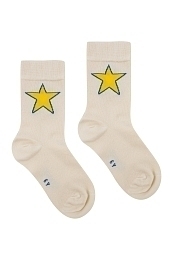 Носки молочные со звездой от бренда Tinycottons