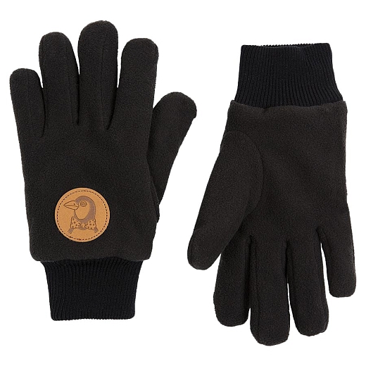 Перчатки флисовые черного цвета от бренда Mini Rodini