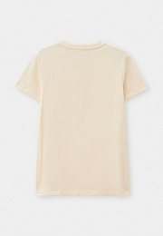 Футболка бежевого цвета с Лого от бренда Trussardi Молочный