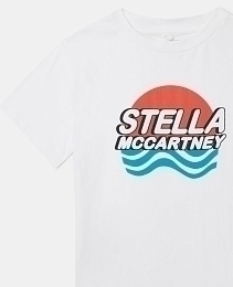Футболка Waves от бренда Stella McCartney kids Белый