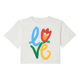Футболка Love Motif от бренда Stella McCartney kids Молочный