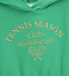 Футболка-кроп зеленая с капюшоном от бренда Original Marines Зеленый