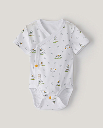 Набор боди кимоно 3 шт в зеленом цвете и с принтом от бренда Anna Leon