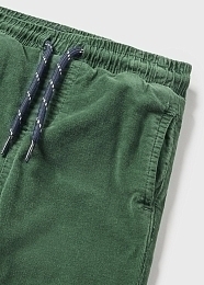 Джинсы вельветовые на завязках зеленые от бренда Mayoral