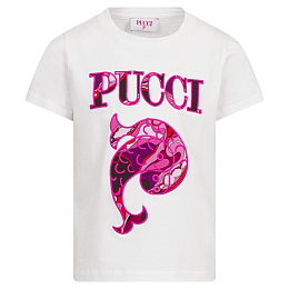 Футболка Milk Orchidee от бренда Emilio Pucci Молочный