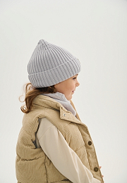 Шапка Knot merino fleece pearl grey от бренда Peppihat