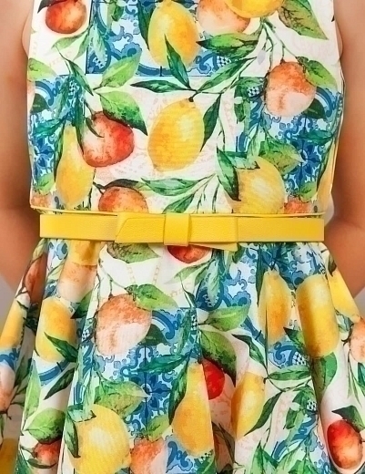 Платье с принтом фруктов от бренда Abel and Lula