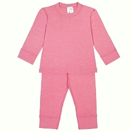 Комплект розового цвета лонгслив + легинсы от бренда Wool&cotton