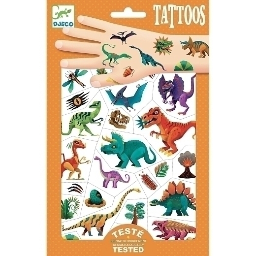 Татуировки "Динозавры" от бренда Djeco