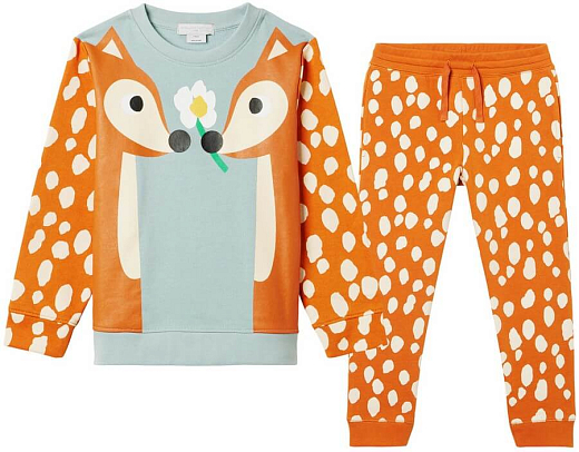 Свитшот с оленятами и джоггерами от бренда Stella McCartney kids