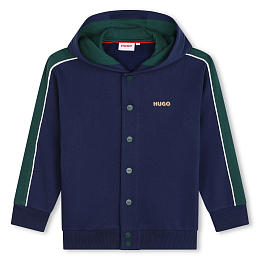 Толстовка на кнопках Navy Green от бренда HUGO