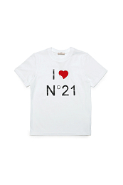 Футболка I love №21 Bianco от бренда N°21 Белый