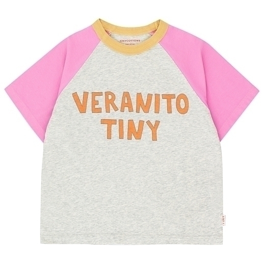 Футболка Veranito Tiny серо-розовая от бренда Tinycottons Розовый Серый