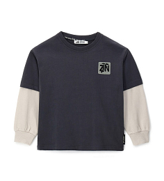 Лонгслив с констрастными рукавами от бренда Original Marines