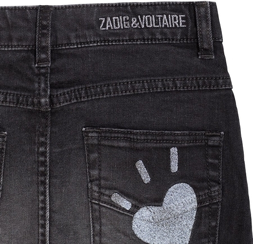 Юбка с сердцем на кармане от бренда Zadig & Voltaire