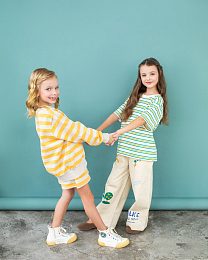 Свитшот Orange Stripes от бренда Tinycottons