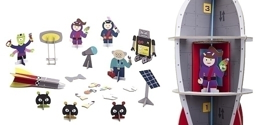 Игрушки из картона Космическая станция.  от бренда Kroom