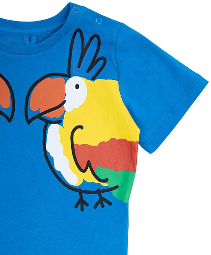 Футболка Parrots от бренда Stella McCartney kids Синий