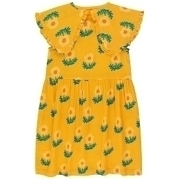 Платье на пуговках желтое с цветами от бренда Tinycottons