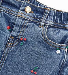 Юбка с вышивкой вишни и цветов от бренда Original Marines