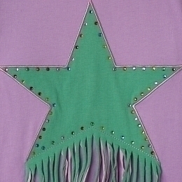 Платье-футболка Fringed Star от бренда Stella McCartney kids