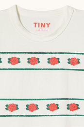 Футболка-кроп Roses от бренда Tinycottons Белый
