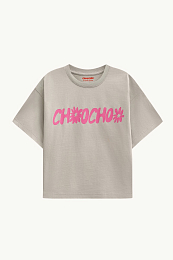 Футболка-кроп ChooChoo от бренда CHOOCHOO Серый