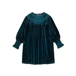 Платье бархатное сине-зеленого цвета от бренда C'ERA UNA VOLTA