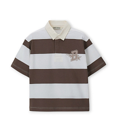 Поло каштановая полоска от бренда Original Marines