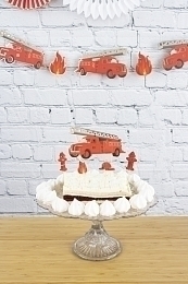 Декор для торта Пожарные 6 шт от бренда Tim & Puce Factory