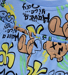 Пижама Have a nice day голубого цвета от бренда Original Marines