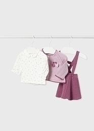 Кардиган, блузка и юбка с лямками от бренда Mayoral