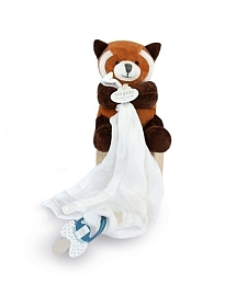 Игрушка Красная панда – комфортер и держатель для пустышки в подарочной коробке от бренда Doudou et Compagnie