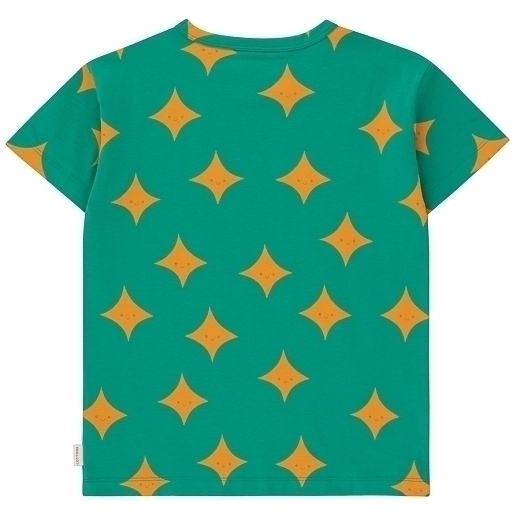 Футболка зеленая со звездами от бренда Tinycottons Оранжевый Зеленый