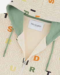 Толстовка Logo Print молочного цвета от бренда Trussardi