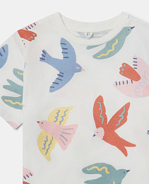 Футболка Dove Print от бренда Stella McCartney kids Молочный