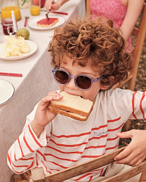 Очки KIDS Oval Sunglasses-Breakfast Art-Blueberry от бренда Olivio and Co
