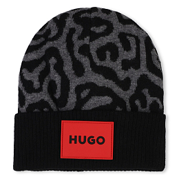 Шапка Animal Print Red Logo от бренда HUGO