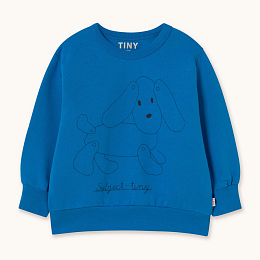 Свитшот синего цвета Dog от бренда Tinycottons