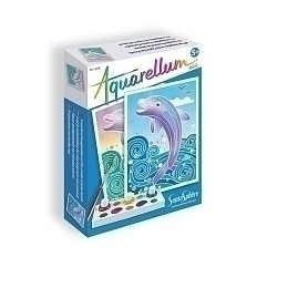Акварельная раскраска «Дельфины», мини от бренда SentoSphere