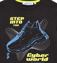 Футболка с принтом кроссовка от бренда Original Marines Черный