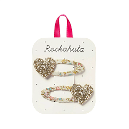 Набор заколок Блестящие сердечки от бренда Rockahula Kids