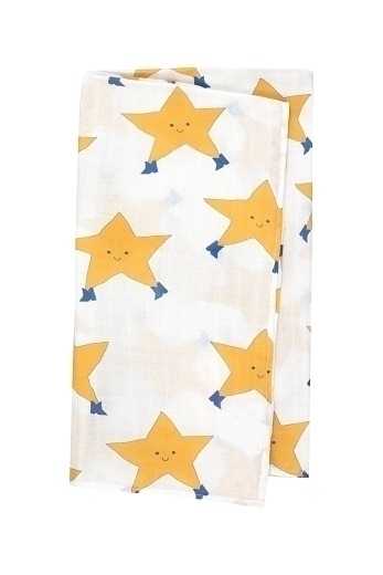 Пеленка белая со звездами от бренда Tinycottons