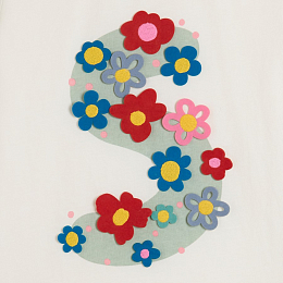 Футболка Floral S Graphic от бренда Stella McCartney kids Молочный