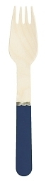 Вилки деревянные Морской синий с золотом 8 шт от бренда Tim & Puce Factory