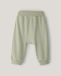 Набор штанов из фактурной ткани розового и зеленого цвета от бренда Anna Leon