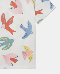Футболка Dove Print от бренда Stella McCartney kids Молочный