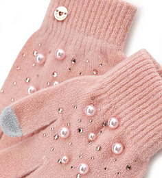 Перчатки розовые с декором от бренда Original Marines